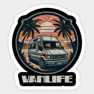 Sprinter van camper conversion sunset Sticker